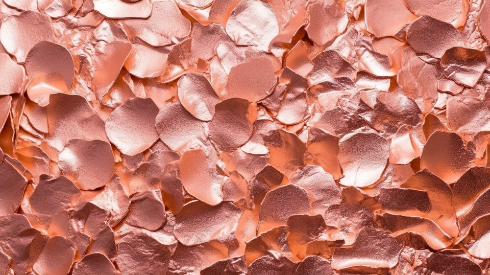 闪闪发光的玫瑰金箔纹理作为背景