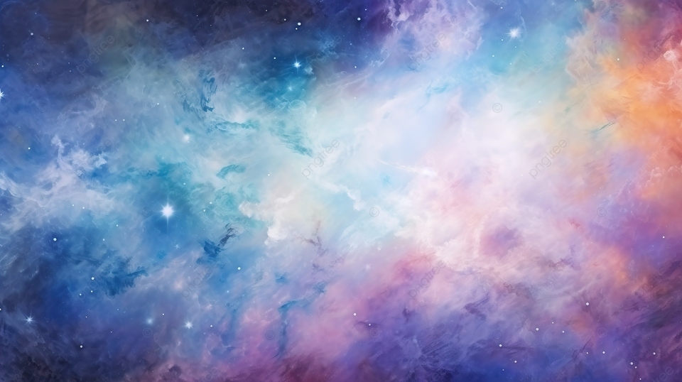 充满活力的天体形成抽象水彩纹理描绘宇宙