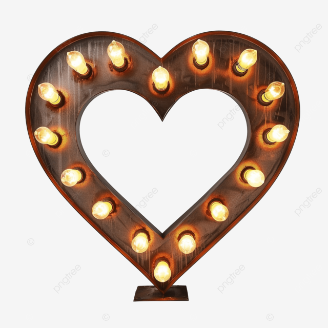 复古心形灯泡电动广告牌框架