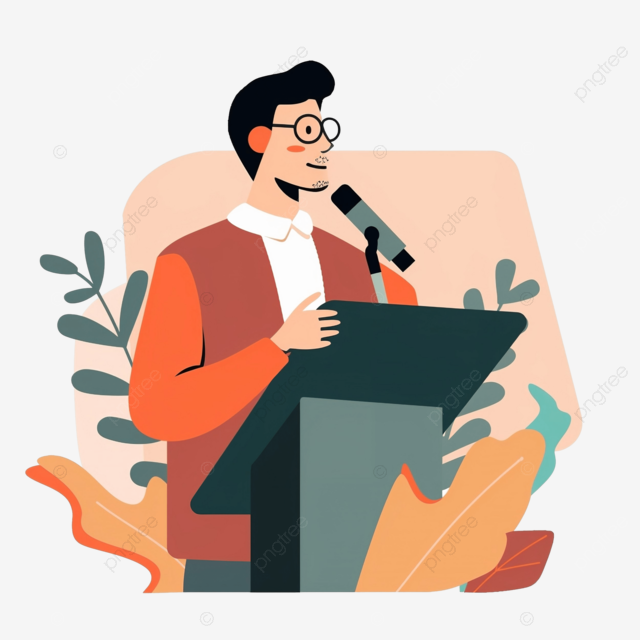 介绍演讲着陆标题矢量