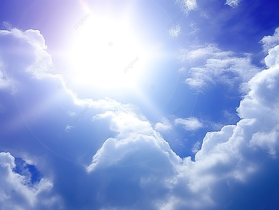 太阳穿过云层和太阳