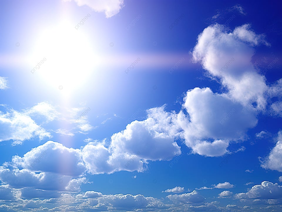太阳穿过云层和太阳