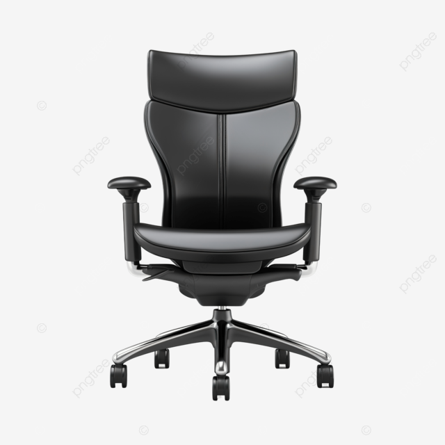AI 生成 3D 办公椅，适合办公室工作家具风格舒适奢华的侧视图