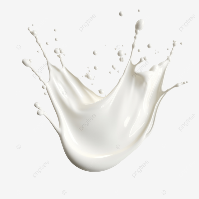 牛奶喷射乳白色飞溅现实液体白色飞溅在孤立的背景 3D 插图