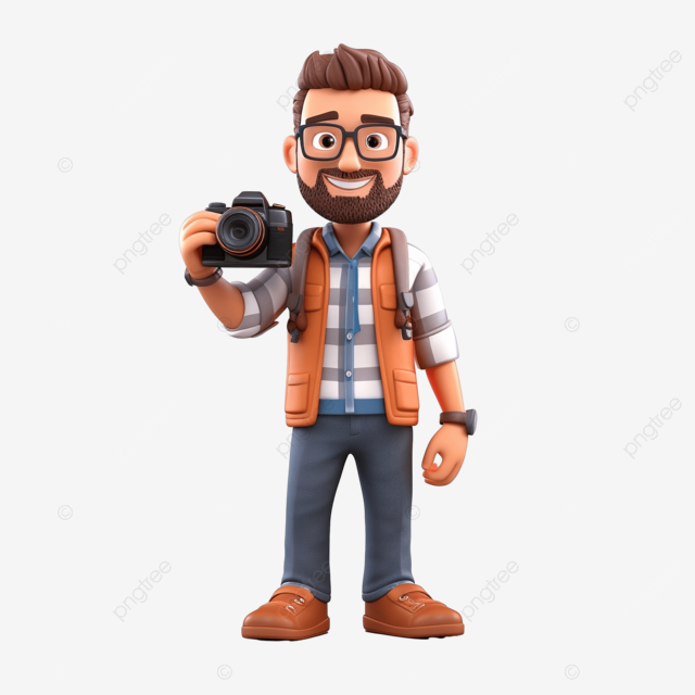 3D 视频博主角色插图