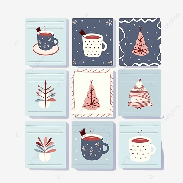 纸质便笺冬季 Hygge 可爱日记本，带书签