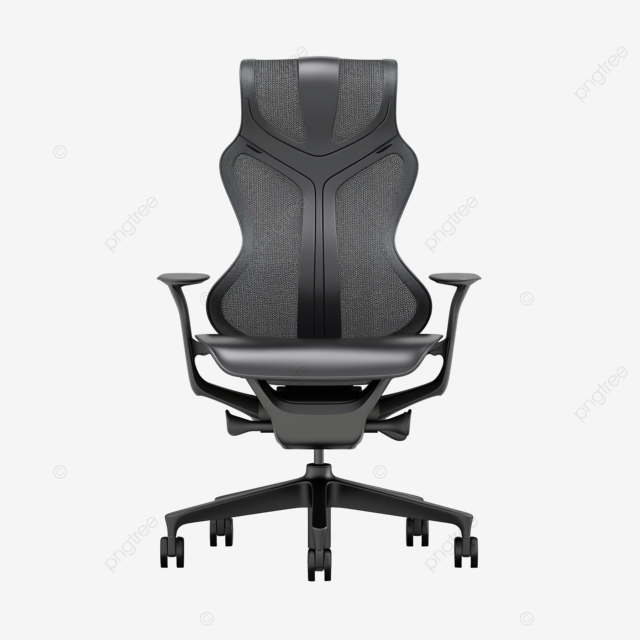 AI 生成 3D 办公椅，适合办公室工作家具风格舒适奢华的侧视图