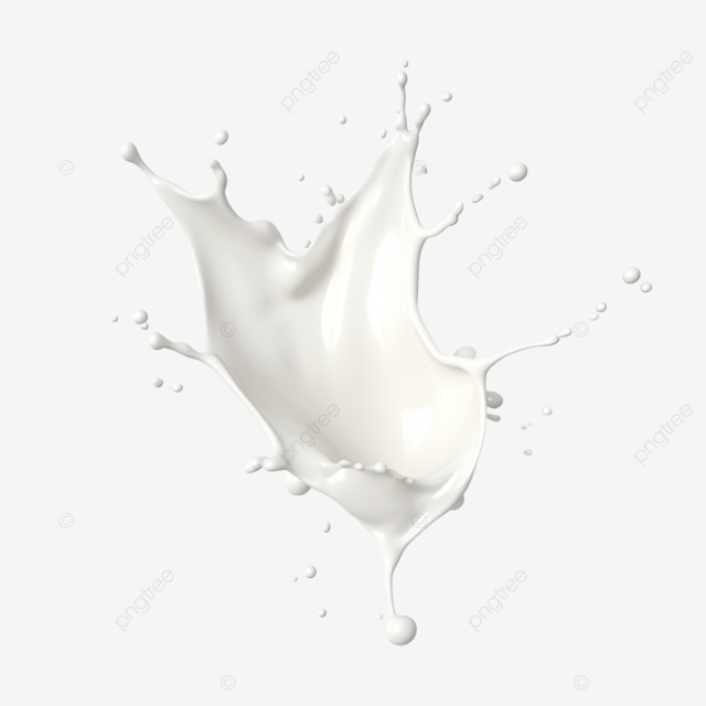 牛奶喷射乳白色飞溅现实液体白色飞溅在孤立的背景 3D 插图