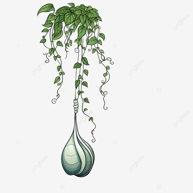 形状自由的悬挂涂鸦植物