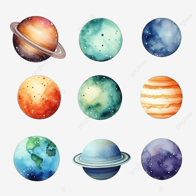 水彩行星空间