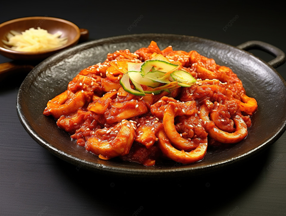 金面泡菜鸡肉菜肴