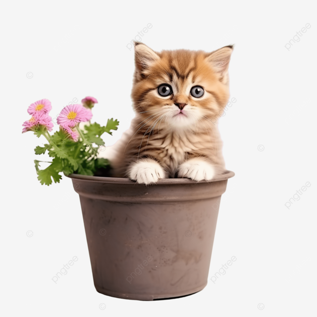 可爱盆栽花盆小猫宠物可爱猫咪可爱