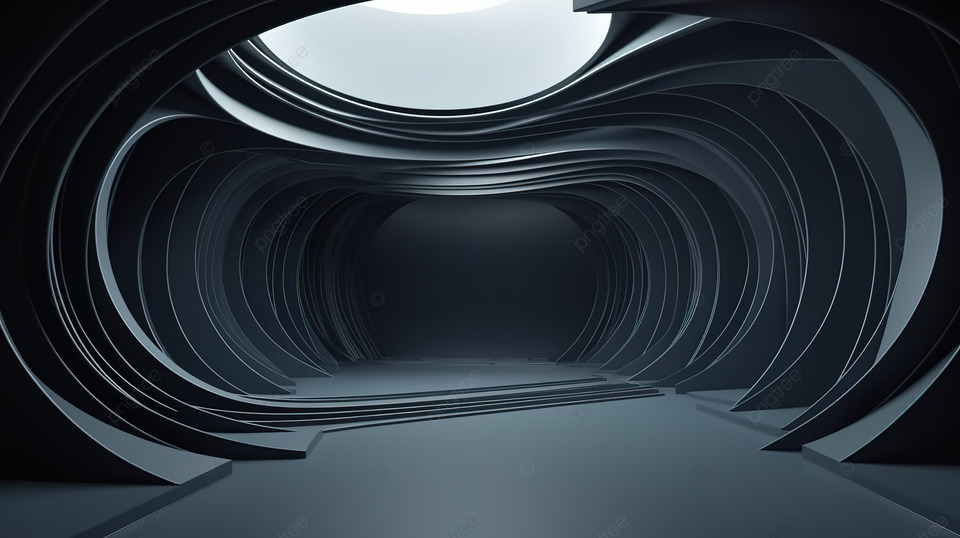 4k 壁纸中带有空白空间的抽象概念的 3D 插图