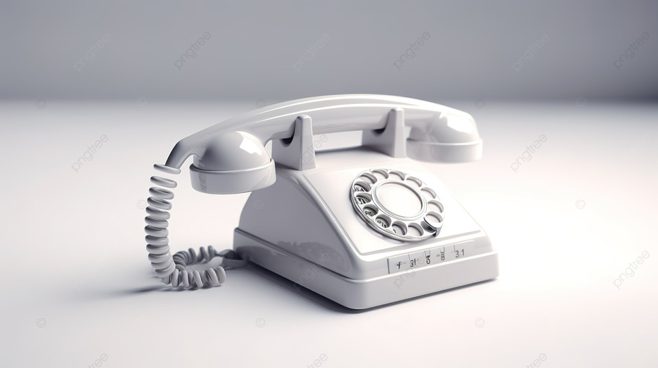 孤立电话服务的 3d 渲染