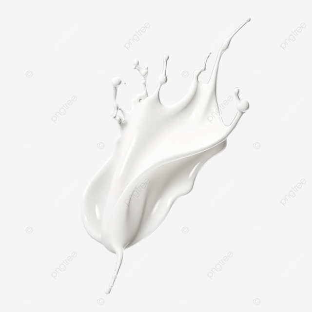 牛奶喷射乳白色飞溅矢量逼真的液体白色飞溅在孤立背景 3D 插图
