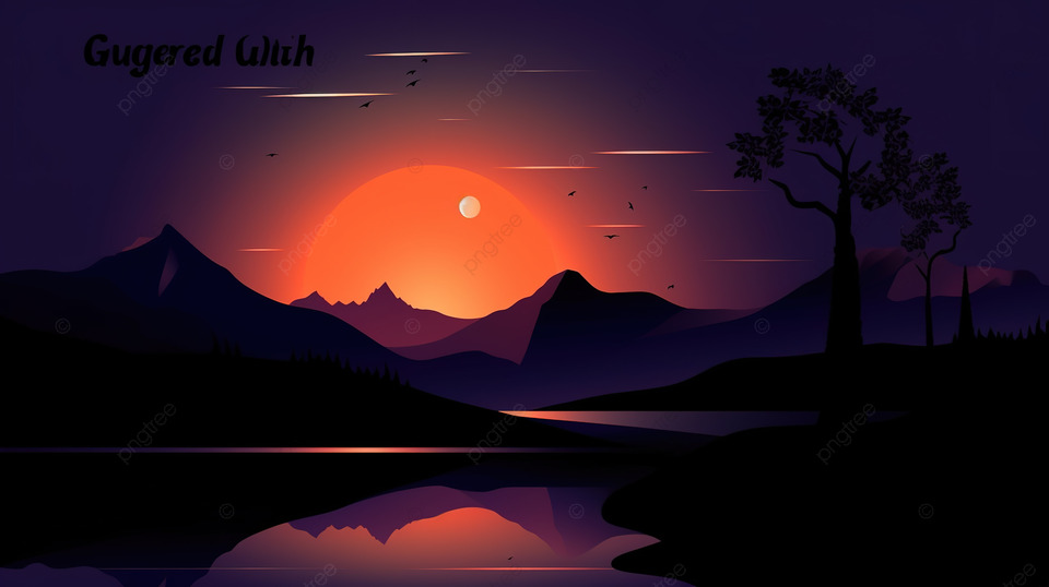 山脉的景观轮廓，上面写着“gulungh luk”