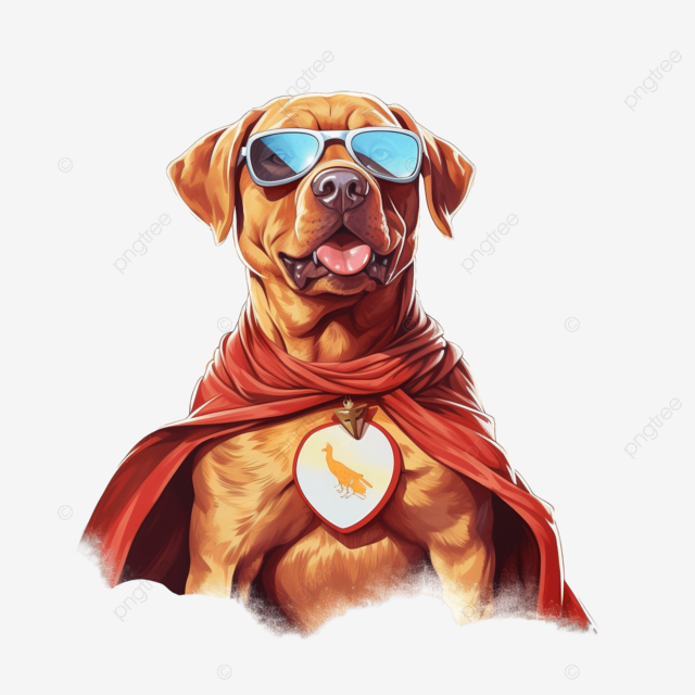 summer dog superhero png 插图