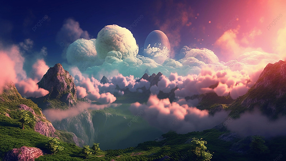 天空云淡红色