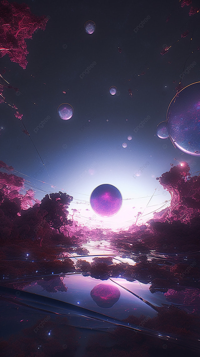 夜晚星空月亮星球梦幻卡通广告背景