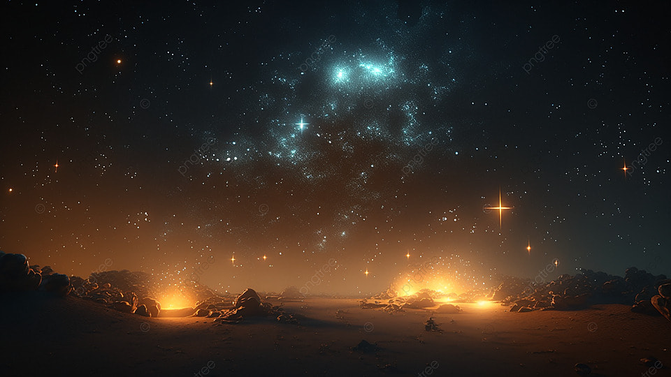 夜晚星空美丽背景