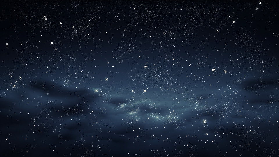 夜晚星空白云广告背景