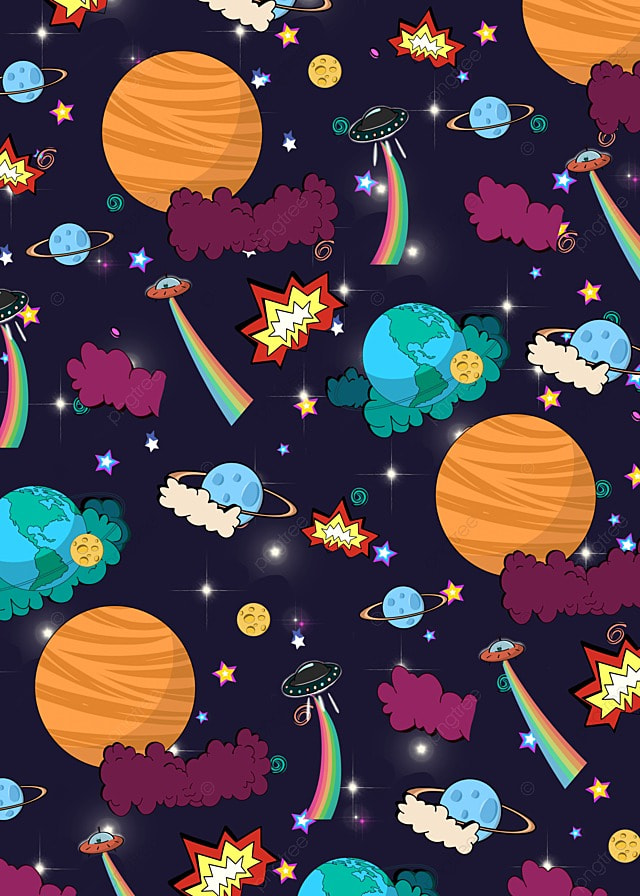 卡通宇宙星空波普风格宇宙背景