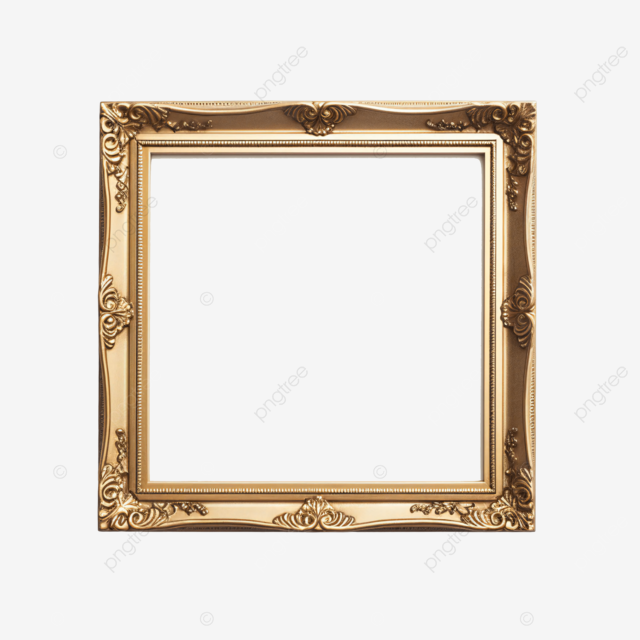 金色金色植物花纹欧式简约画框相框边框装饰图案