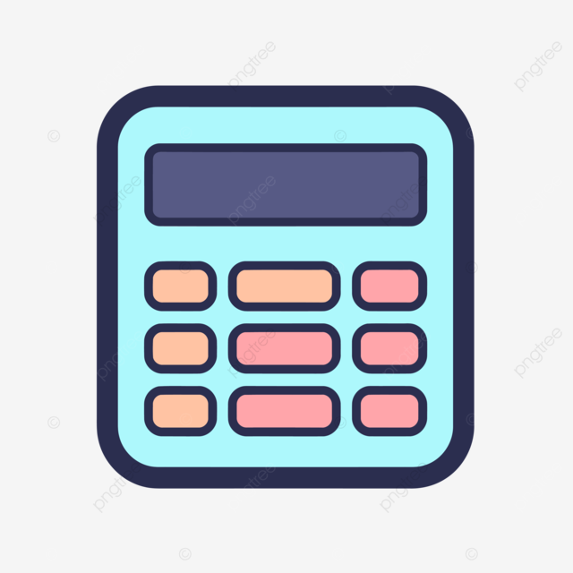 计算器徽标图标图标图像矢量线图标插图