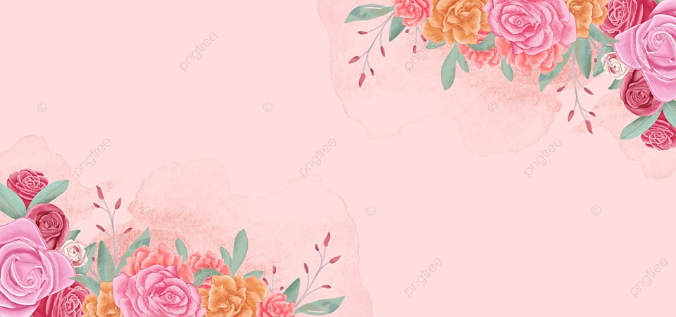 水彩花婚礼鲜花庆祝婚姻