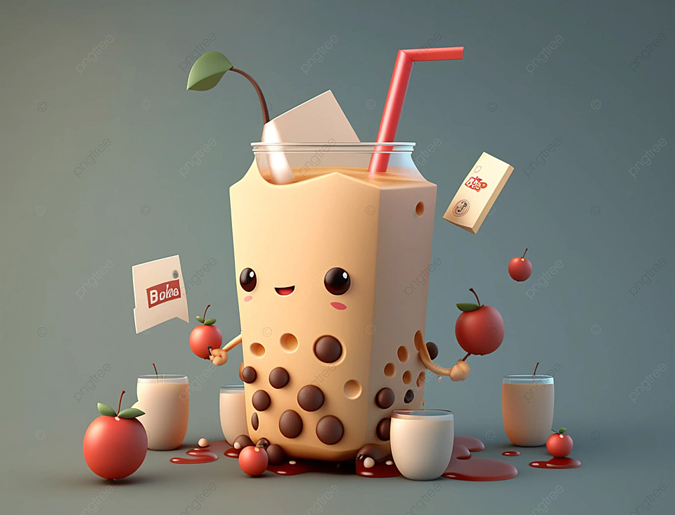 奶茶甜品饮品背景