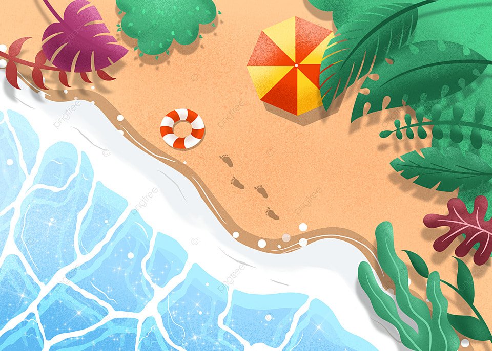 夏日海滩沙滩美丽风景