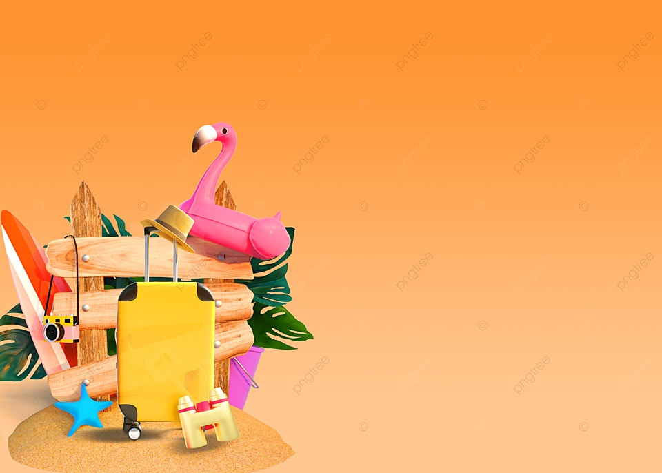 3d行李箱和游泳圈