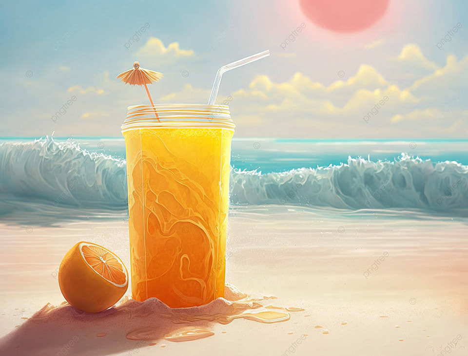 夏天冰爽果汁