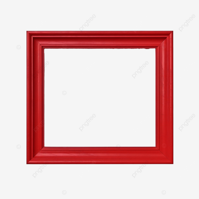 红色木质木头边框相框画框装饰图案