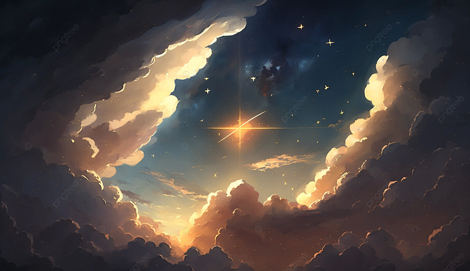 星星, 星云, 天空, 自然, 风景, 卡通, 背景, 装饰, 插图