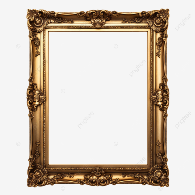 金色金色欧式复古植物花纹相框边框画框装饰图案