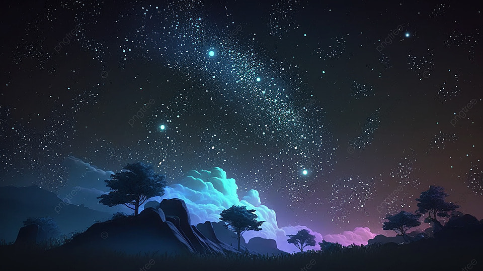 夜晚星空浩瀚背景
