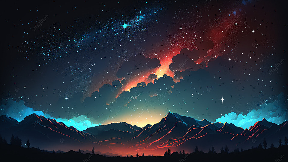 夜晚星空星云背景