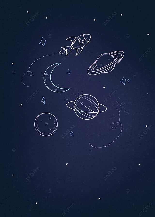 卡通宇宙星空图案背景