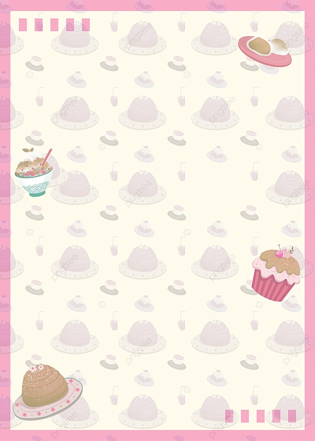 蛋糕甜品零食平铺背景
